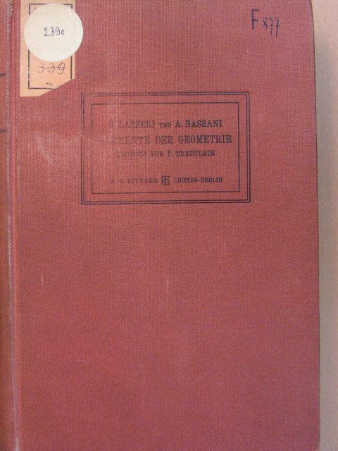 A. Bassani - Elemente der Geometrie [antikvár]