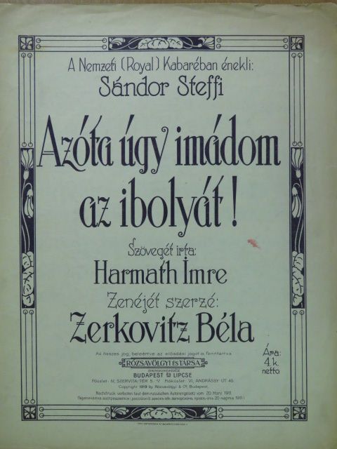 Harmath Imre - Azóta úgy imádom az ibolyát! [antikvár]