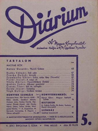 András Endre - Diárium 1944. május [antikvár]