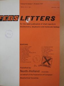 J. W. Kijne - Febs Letters Volume 73, Number 1-2./Volume 74, Number 1-2. [antikvár]