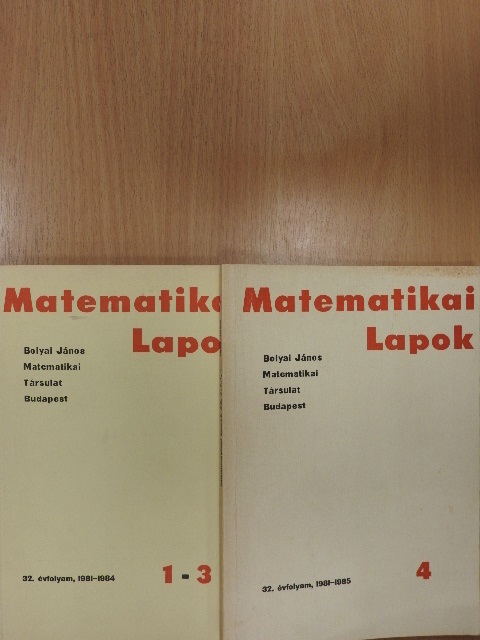 Beck József - Matematikai Lapok 1981-1985/1-4. [antikvár]