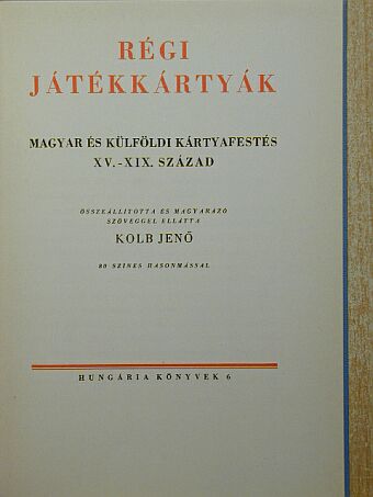 Régi játékkártyák [antikvár]