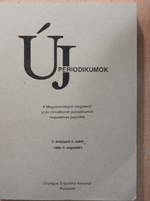 Új periodikumok 1995. II. [antikvár]