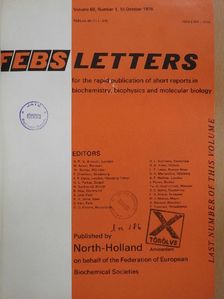 E. Antonini - Febs Letters Volume 69, Number 1./Volume 70, Number 1./Master Index Volumes 61-70. [antikvár]