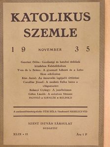 Balanyi György - Katolikus Szemle 1935. november [antikvár]