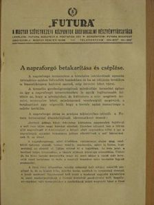 Sass Gábor - A napraforgó betakarítása és cséplése [antikvár]