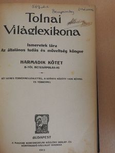 Tolnai Világlexikona III. (töredék) [antikvár]