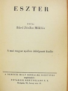 Báró Jósika Miklós - Eszter [antikvár]