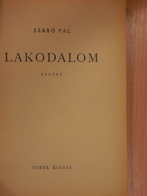 Szabó Pál - Lakodalom [antikvár]