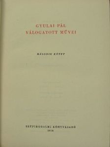 Gyulai Pál - Gyulai Pál válogatott művei II. [antikvár]