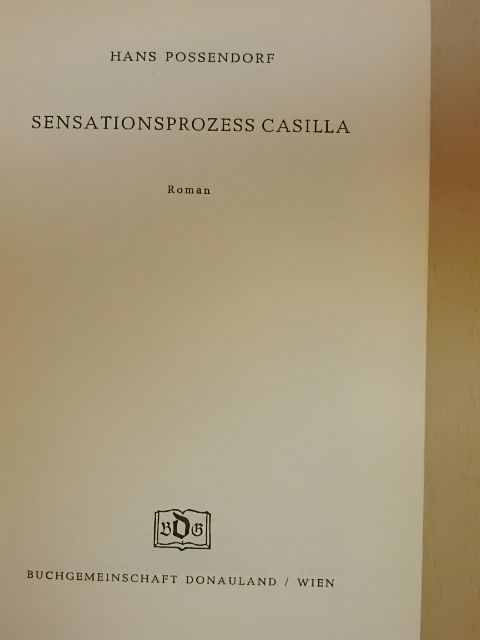 Hans Possendorf - Sensationsprozess Casilla [antikvár]