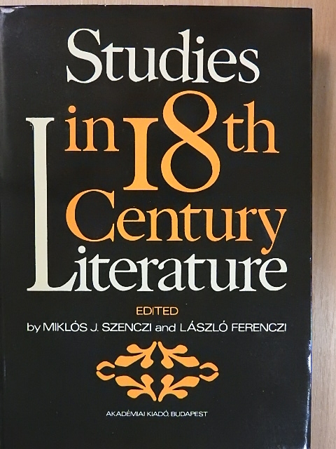 Gáldi László - Studies in eighteenth-Century literature [antikvár]