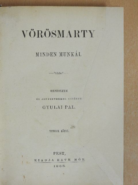 Vörösmarty - Vörösmarty minden munkái X-XI. [antikvár]