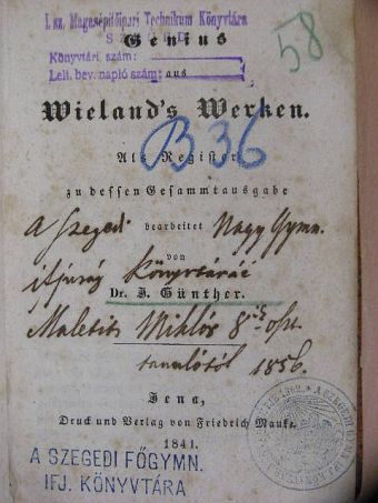 Wieland - Genius aus Wieland's Werken (gótbetűs) [antikvár]