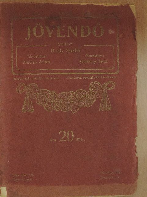 Braun Sándor - Jövendő 1903. augusztus 9. [antikvár]
