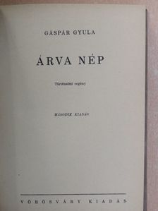 Gáspár Gyula - Árva nép [antikvár]
