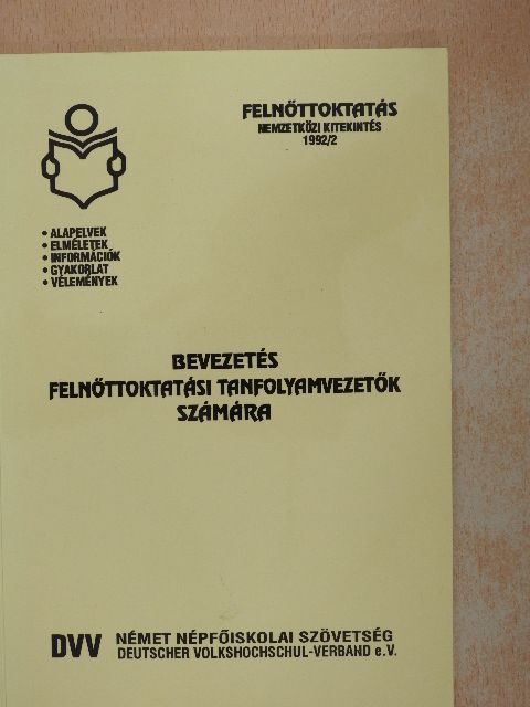 Erhard Schlutz - Bevezetés felnőttoktatási tanfolyamvezetők számára [antikvár]