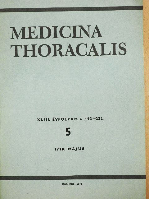Béres Tibor - Medicina Thoracalis 1990. május [antikvár]