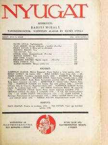 Bóka László - Nyugat 1941. augusztus 1. [antikvár]