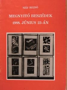 Kovács Miklós - Megnyitó beszédek 1988. június 23-án [antikvár]