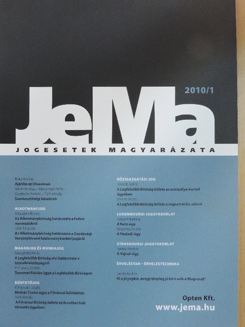 Baka András - JeMa 2010/1 [antikvár]