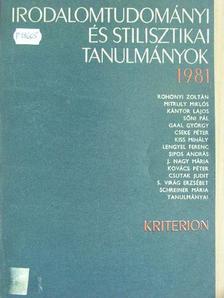 Cseke Péter - Irodalomtudományi és stilisztikai tanulmányok 1981. [antikvár]