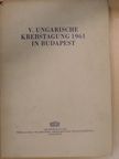 Dr. Gy. Kárpáti - V. Ungarische Krebstagung 1961 in Budapest [antikvár]