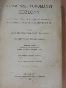 Természettudományi Közlöny 1909. (nem teljes évfolyam) [antikvár]