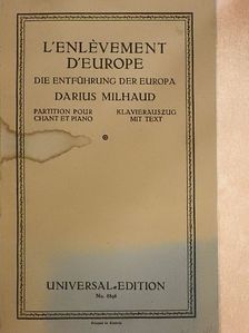 Darius Milhaud - L'Enlevement d'Europe [antikvár]