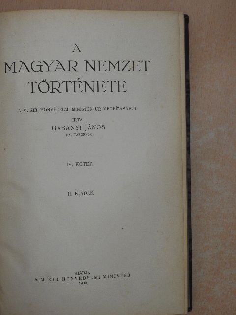 Gabányi János - A magyar nemzet története IV. [antikvár]