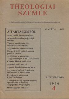 Dr. Ottlyk Ernő - Theologiai Szemle 1990/4. [antikvár]