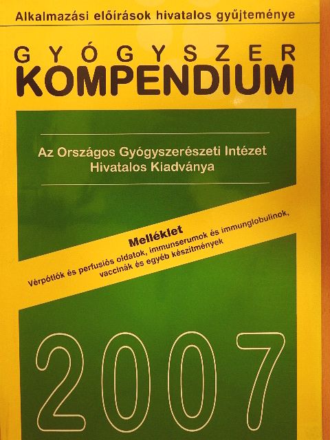 Gyógyszer kompendium 2007 Melléklet [antikvár]