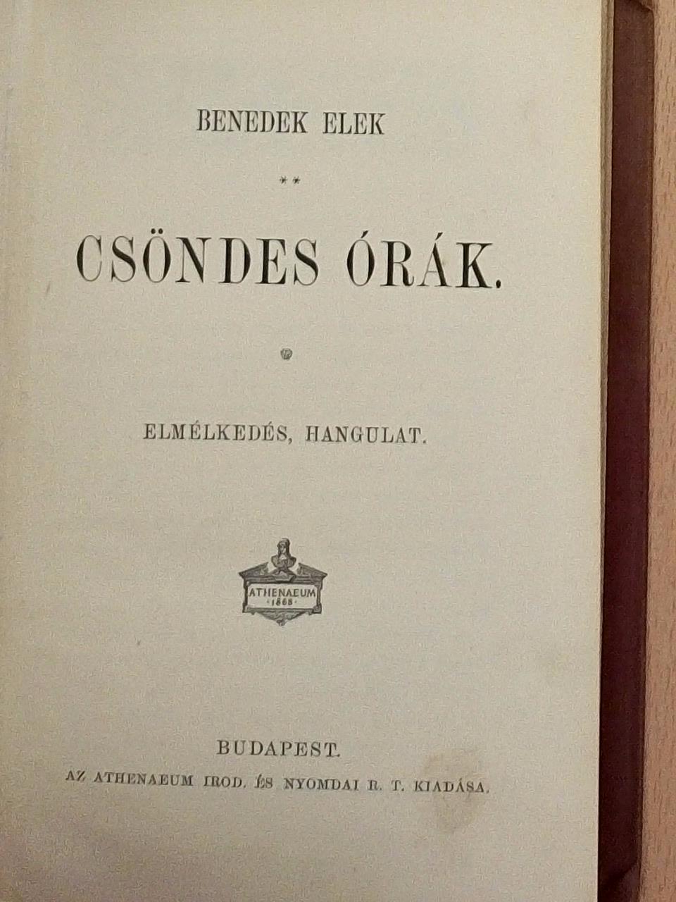 Benedek Elek - Csöndes órák [antikvár]