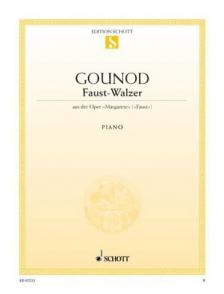 GOUNOD - FAUST-WALZER (ORIGINAL VOM KOMPONISTEN) FÜR KLAVIER,ANTIK.