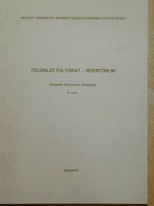 Földrajzi folyóirat - Repertórium [antikvár]