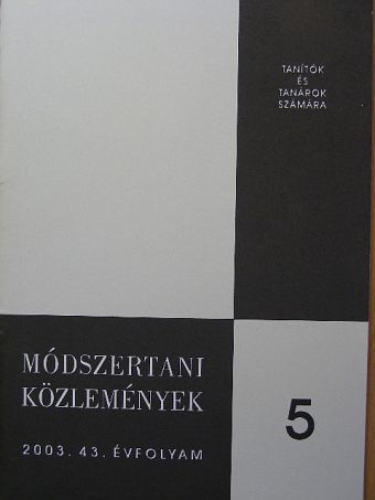 Balogh Terézia - Módszertani közlemények 2003/5. [antikvár]
