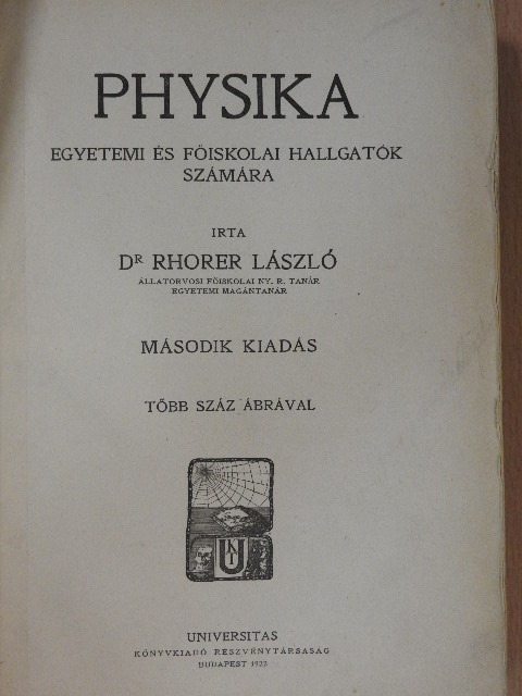 Dr. Rhorer László - Physika [antikvár]