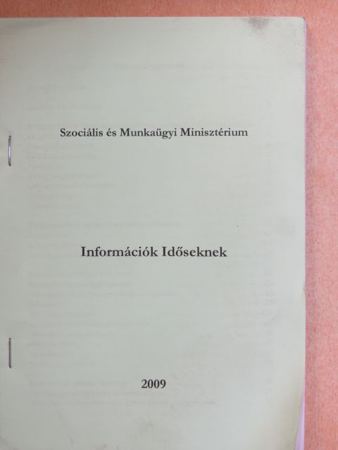 Információk időseknek [antikvár]