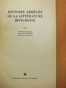 József Szauder - Histoire abrégée de la littérature hongroise [antikvár]