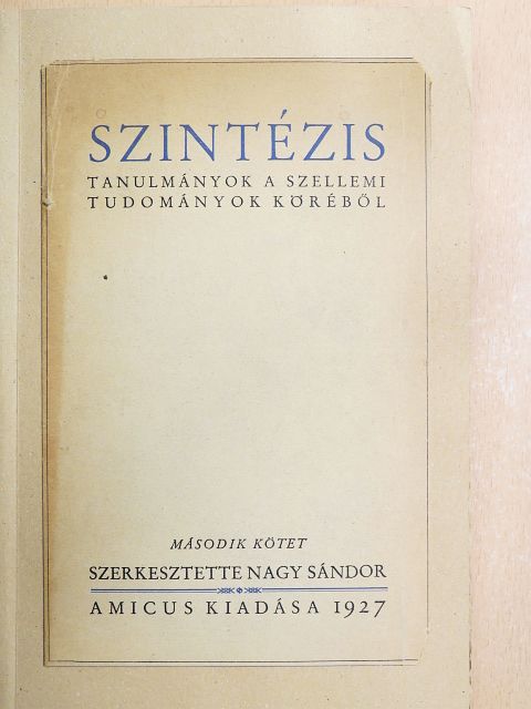 Genthon István - Szintézis II. [antikvár]