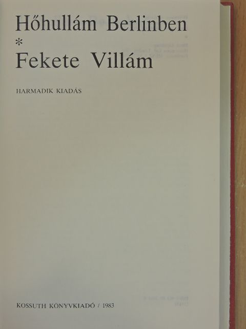 Dymphna Cusack - Hőhullám Berlinben/Fekete Villám [antikvár]