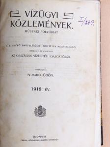 Dr. Réthly Antal - Vízügyi közlemények 1918/1-6. [antikvár]