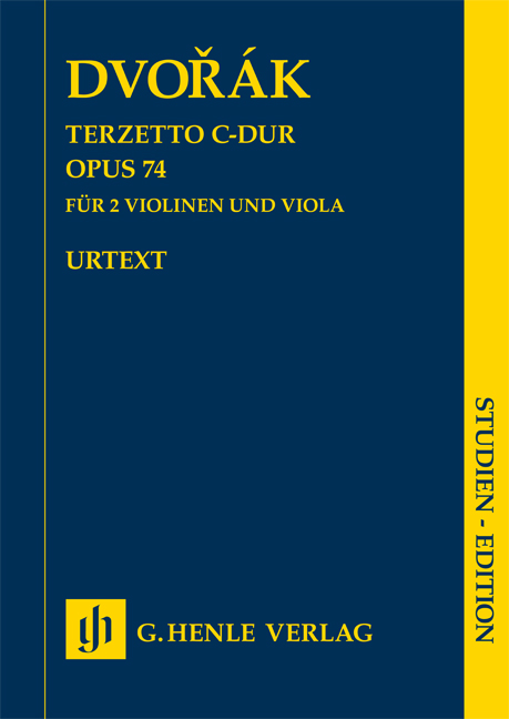 DVORAK - TERZETTO C-DUR OP.74 FÜR 2 VIOLINEN UND VIOLA, STUDIEN EDITION