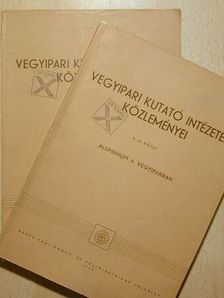 Dr. Buray Zoltán - Vegyipari kutató intézetek közleményei I-III. [antikvár]