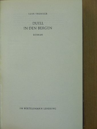 Luis Trenker - Duell in den Bergen [antikvár]