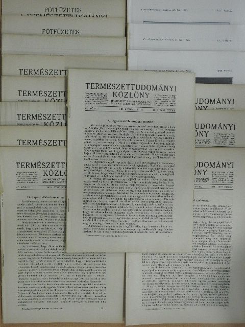 Balogh B. - Természettudományi Közlöny 1935. január-december/Pótfüzetek a Természettudományi Közlönyhöz 1935. január-december [antikvár]