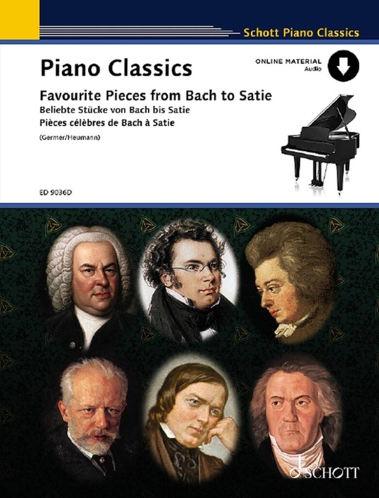 PIANO CLASSICS, BELIEBTE STÜCKE VON BACH BIS SATIE + ONLINE MATERIAL AUDIO