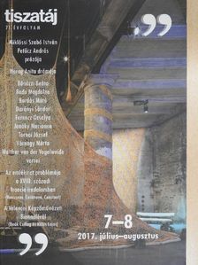 Boda Magdolna - Tiszatáj 2017. július-augusztus [antikvár]