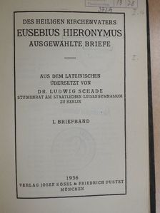 Eusebius Hieronymus - Des Heiligen Kirchenvaters Eusebius Hieronymus ausgewählte Briefe II/1. [antikvár]