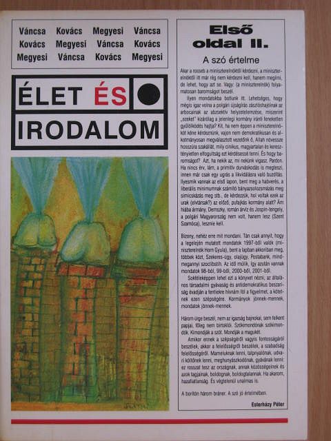 Kovács Zoltán - Élet és Irodalom - Első oldal II. [antikvár]